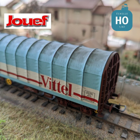 Wagon à bâche coulissante Rils "Vittel" SNCF Ep V HO Jouef HJ6274 - Maketis