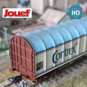 Wagon à bâche coulissante Rils "Contrex" SNCF Ep V HO Jouef HJ6275 - Maketis