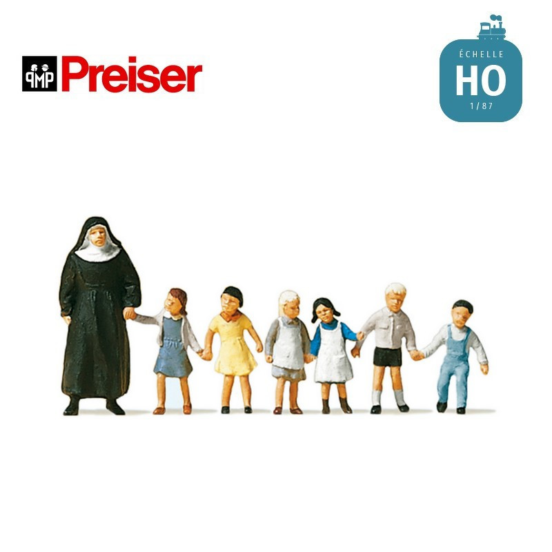 Enfants et nourrices HO Preiser 10401 - Maketis