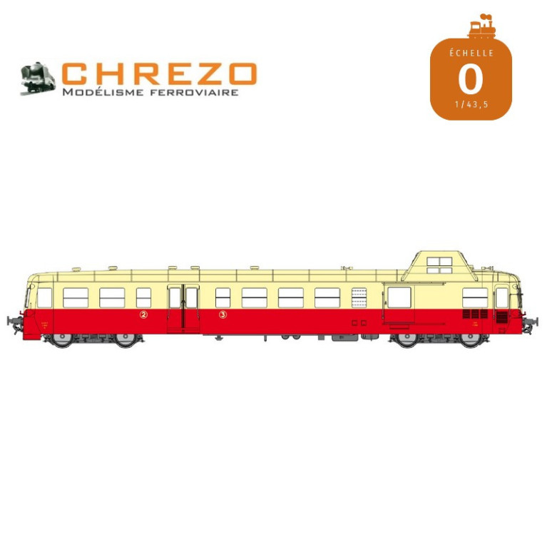 Railcar SNCF X 3832 "Picasso" Ep III Region Sud-Ouest Analog O Chrezo 3800-01