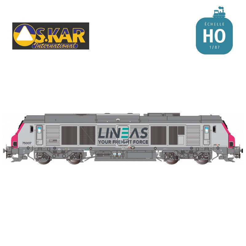 Diesellokomotive BB 75007 Nase fuchsia v1 LINEAS Ep VI Digital Sound HO Os.kar OS7520DCCS - Maketis