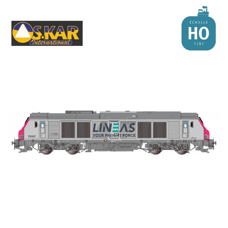 Diesellokomotive BB 75007 Nase fuchsia v1 LINEAS Ep VI Digital Sound HO Os.kar OS7520DCCS - Maketis