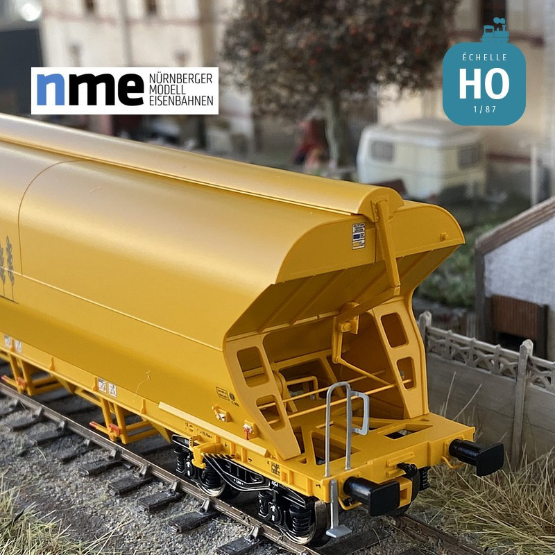 Wagon céréalier Tagnpps 101m³ NACCO jaune EP VI HO NME 511615 - Maketis