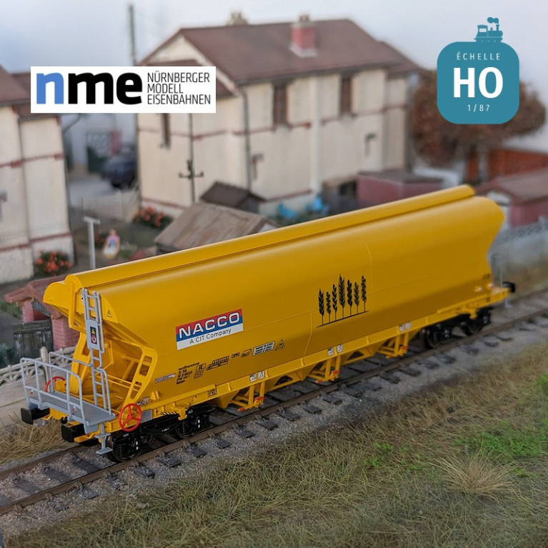 Wagon céréalier Tagnpps 101m³ NACCO jaune EP VI HO NME 511614 - Maketis Wagon céréalier Tagnpps 101m³ NACCO jaune EP VI HO NME 511614 - Maketis