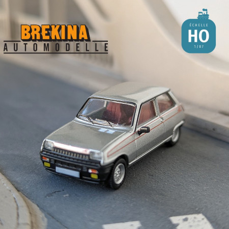 Renault 5 Alpine 1980 Gris métallisé HO Brekina 7220 - Maketis