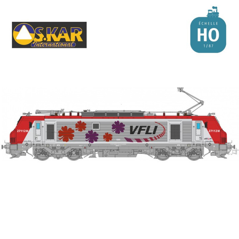 Elektrische Lokomotive BB 27112M AKIEM in der VFLI-Lackierung Ep VI Digital son HO Os.kar OS2702DCCS - Maketis