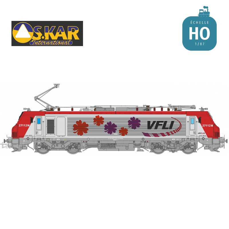 Elektrische Lokomotive BB 27112M AKIEM in der VFLI-Lackierung Ep VI Digital son HO Os.kar OS2702DCCS - Maketis