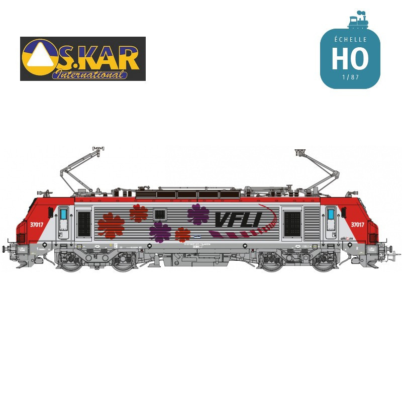 BB 37017 AKIEM Electric Locomotive in VFLI Ep VI Digital livery HO Os.kar OS3704DCCS - Maketis