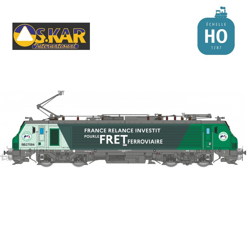 Electric Locomotive BB 427084 FRET SNCF special livery "France Relance" Ep VI Digital son HO Os.kar OS2710DCCS - Maketis