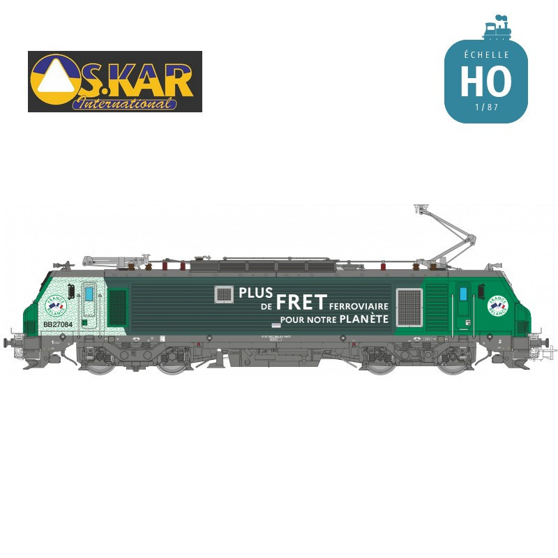 Locomotive Electrique BB 427084 FRET SNCF livrée spéciale "France Relance" Ep VI Digital son HO Os.kar OS2710DCCS - Maketis
