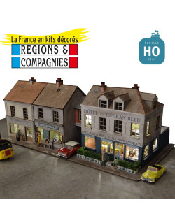 3 Maisons Île de France (3 commerces) angle à droite HO Régions et Compagnies QIF002 - Maketis