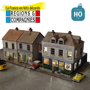 3 Maisons Île de France (3 commerces) angle à droite HO Régions et Compagnies QIF002 - Maketis