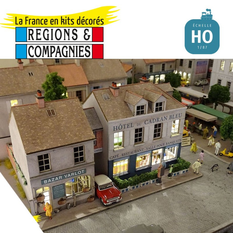 3 Maisons Île de France (3 commerces) angle à droite HO Régions et Compagnies QIF002 - Maketis 3 Maisons Île de France (3 commerces) angle à droite HO Régions et Compagnies QIF002 - Maketis