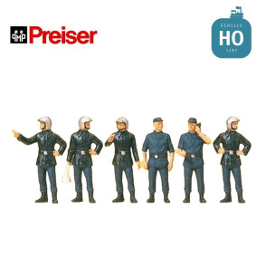 Pompiers Français HO Preiser 10232 - Maketis