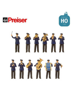 Orchestre 12 figurines HO Preiser 10600 - Maketis