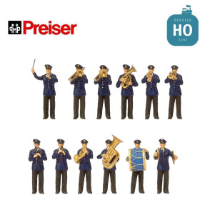 Orchestre 12 figurines HO Preiser 10600 - Maketis
