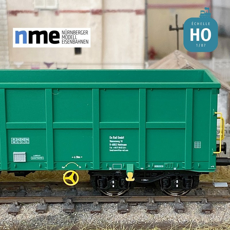 Eamnos dumper wagon 57m³ 40 On Rail green Ep VI HO NME 540606 - Maketis