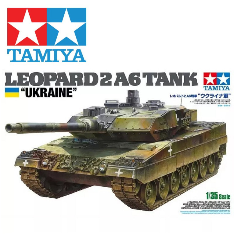 Char d'assaut Leopard 2 A6 Ukraine 1/35 Tamiya 25207 - Maketis