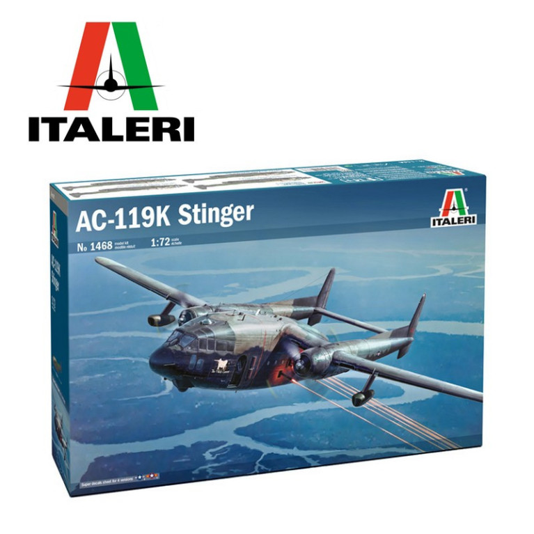 Avion de reconnaissance bombardier AC-119K Stinger Guerre du Vietnam 1/72 Italeri 1468 - Maketis Avion de reconnaissance bombardier AC-119K Stinger Guerre du Vietnam 1/72 Italeri 1468 - Maketis