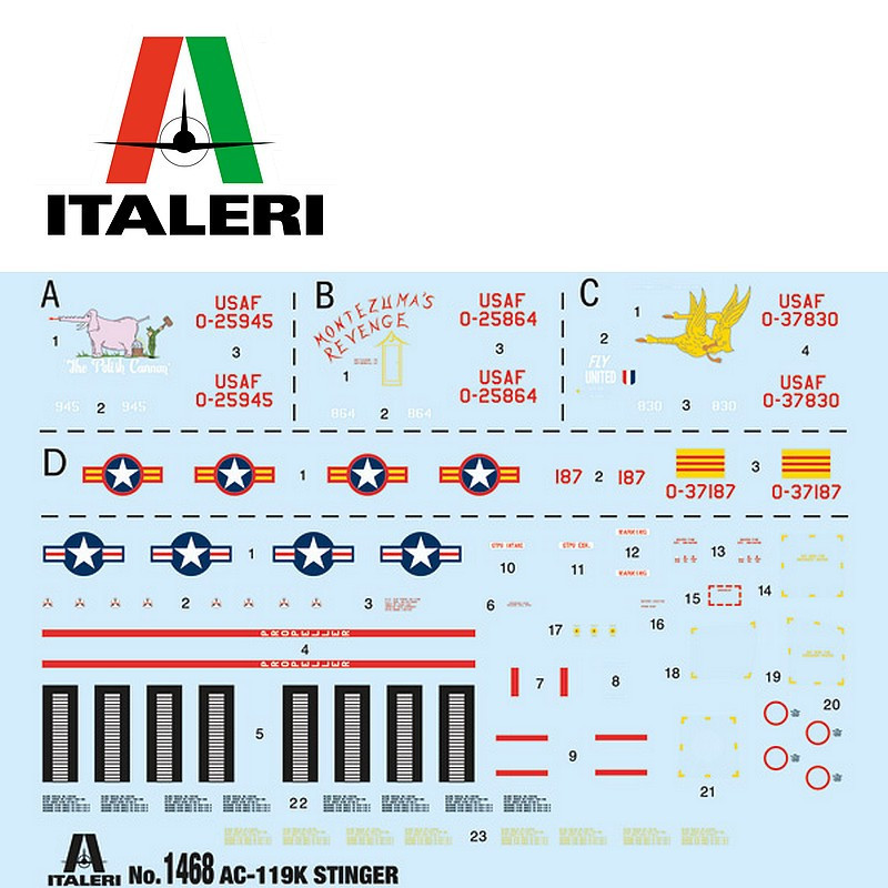 Avion de reconnaissance bombardier AC-119K Stinger Guerre du Vietnam 1/72 Italeri 1468 - Maketis