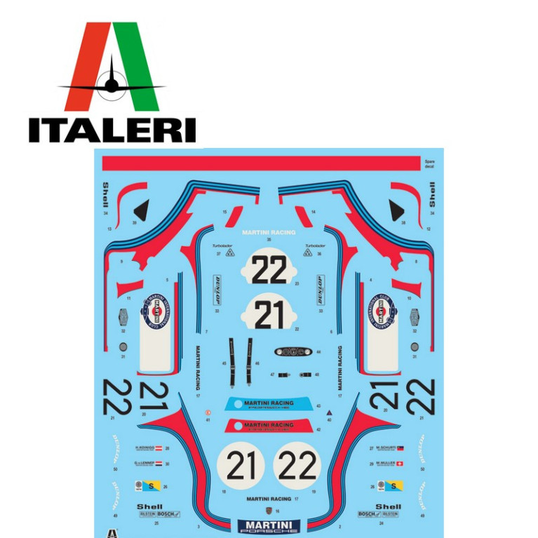 Voiture de course Porsche RSR 934 1/24 Italeri 3625 - Maketis Voiture de course Porsche RSR 934 1/24 Italeri 3625 - Maketis