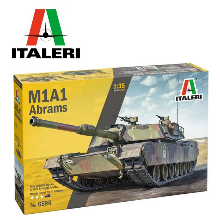 Char d'assaut M1A-1/A-2 ABRAMS 1/35 Italeri 6596 - Maketis Char d'assaut M1A-1/A-2 ABRAMS 1/35 Italeri 6596 - Maketis