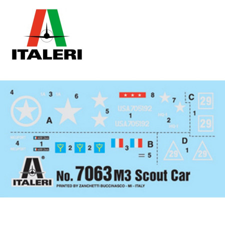 Camion Scout Car M3 WWII 1/72 Italeri 7063 - Maketis