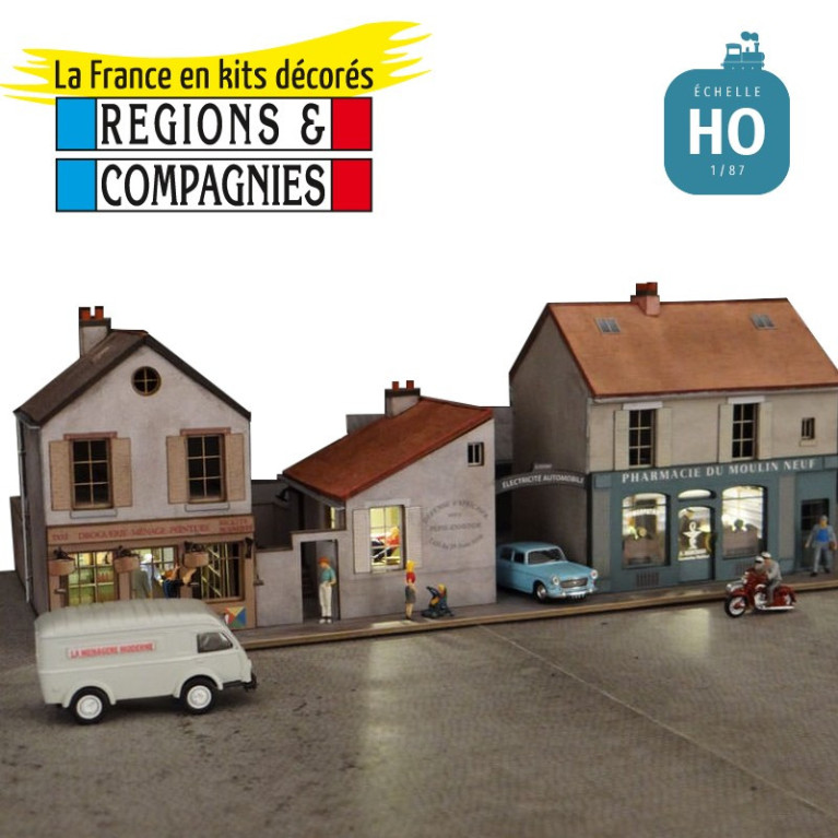 3 Maisons Île de France (2 commerces et 1 garage) HO Régions et Compagnies QIF005 - Maketis 3 Maisons Île de France (2 commerces et 1 garage) HO Régions et Compagnies QIF005 - Maketis