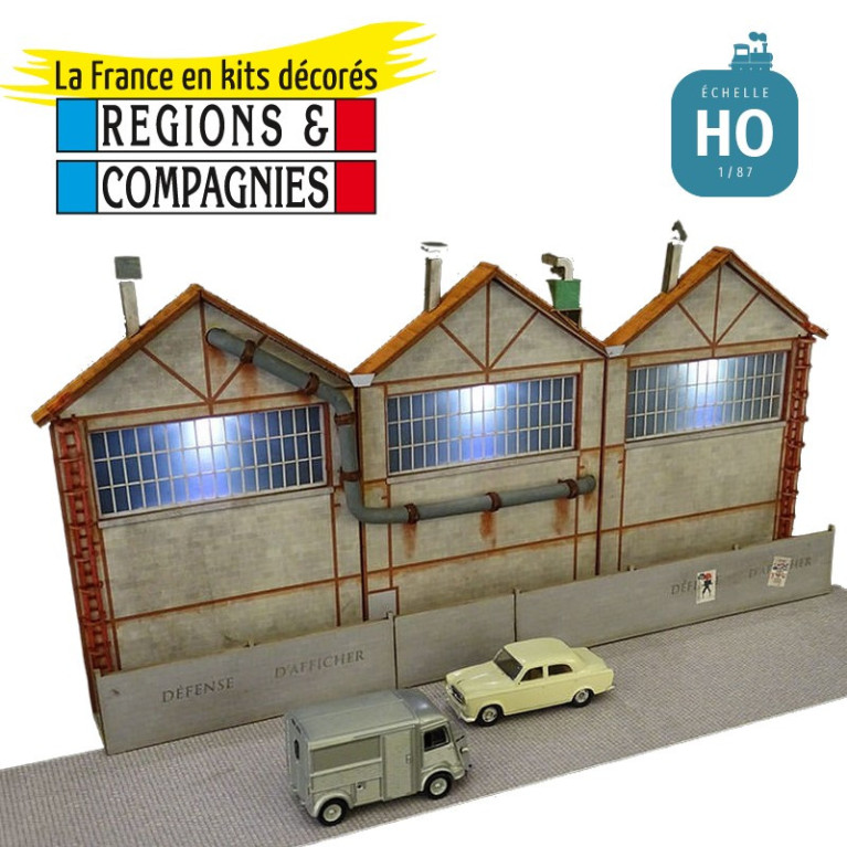 Fond de décor en relief Usine à Toiture à 2 pans HO Régions et Compagnies FONZ09 - Maketis Fond de décor en relief Usine à Toiture à 2 pans HO Régions et Compagnies FONZ09 - Maketis