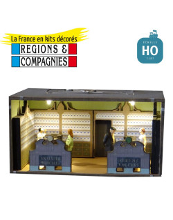 Grande boutique aménagée/éclairée « Pharmacie » HO Régions et Compagnies AME012
