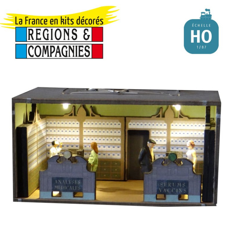 Grande boutique aménagée/éclairée « Pharmacie » HO Régions et Compagnies AME012 - Maketis Grande boutique aménagée/éclairée « Pharmacie » HO Régions et Compagnies AME012 - Maketis