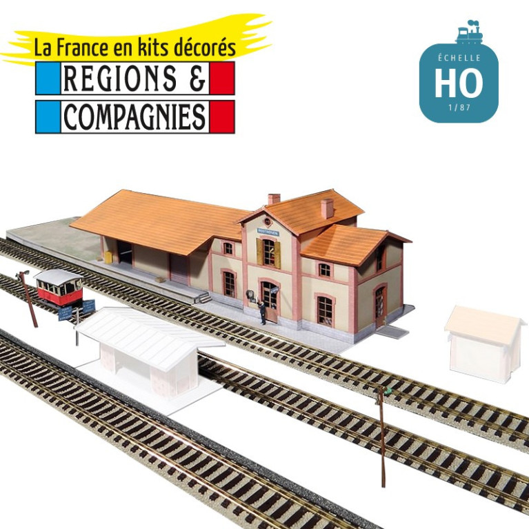 Gare réseau Breton (Gare avec draisine statique) HO Régions et Compagnies GAR205 - Maketis