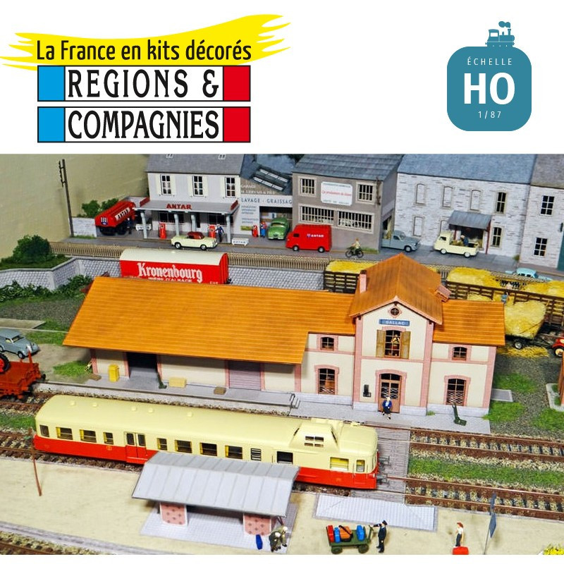 Gare réseau Breton (Gare avec draisine statique) HO Régions et Compagnies GAR205 - Maketis