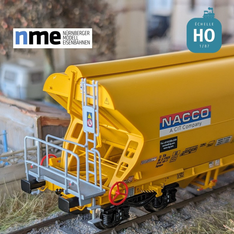Wagon céréalier Tagnpps 101m³ NACCO-OT-LOGISTICS jaune Ep VI HO NME 511630 - Maketis