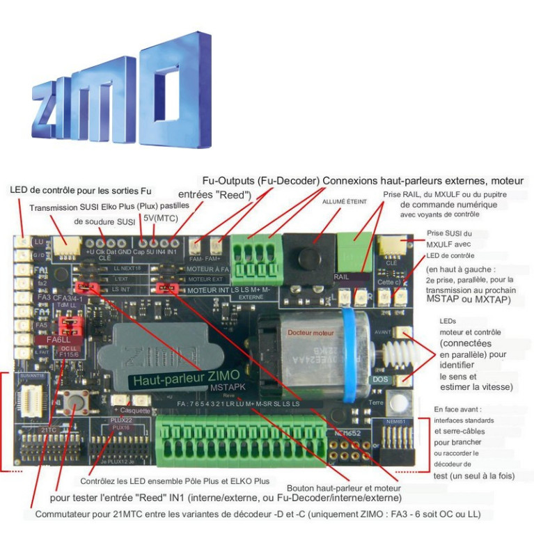 Test and connection board for "small" decoders ZIMO MSTAPK - Maketis Test and connection board for "small" decoders ZIMO MSTAPK - Maketis
