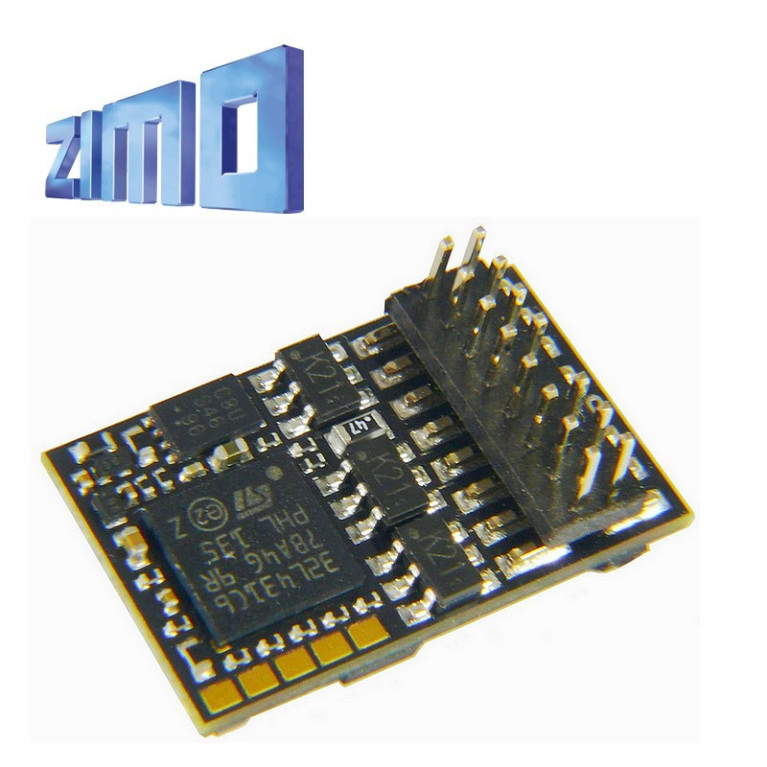 Décodeur miniature Zimo MN300 DCC 6 fonctions avec interface Plux16 MN300P16 - Maketis