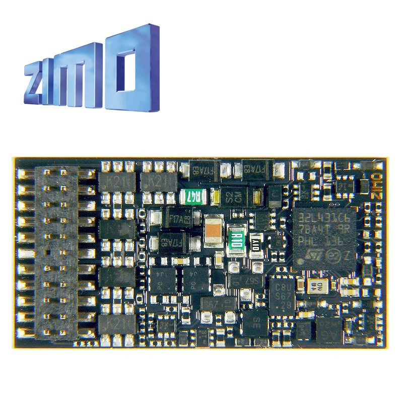 Décodeur standard HO Zimo MN330 DCC 10 fonctions avec interface Plux 22 broches MN330P22 - Maketis