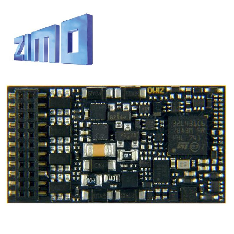 Décodeur standard HO Zimo MN340 DCC 4 fonctions avec interface 21MTC MN340C - Maketis