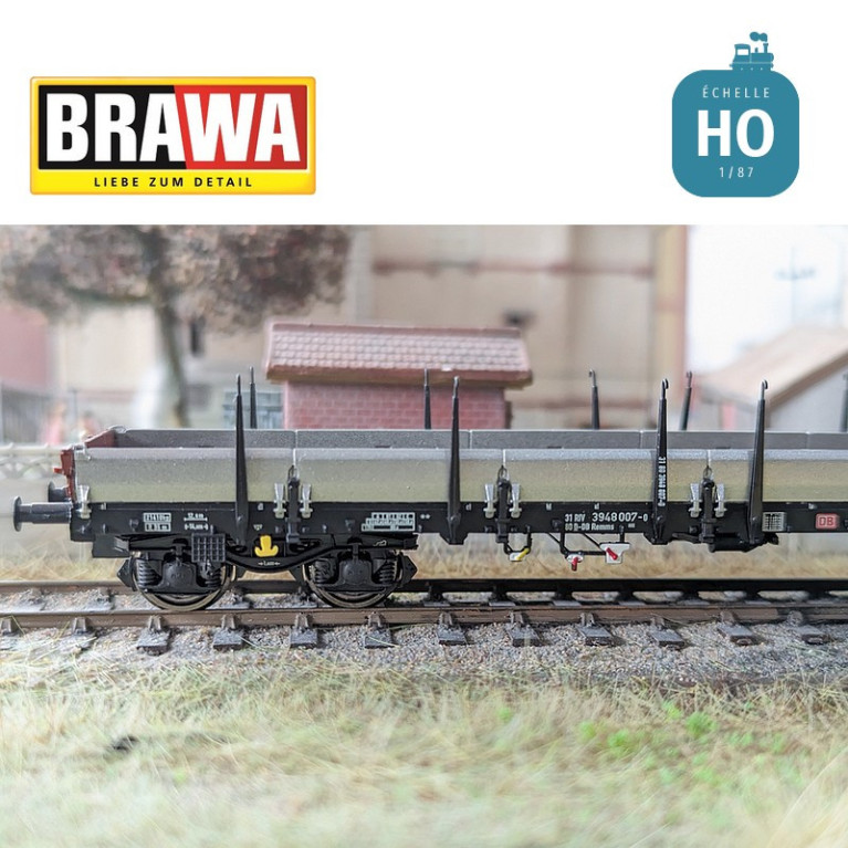 Flat wagon type Remms 665 Ep VI Deutsche Bahn HO Brawa 47119