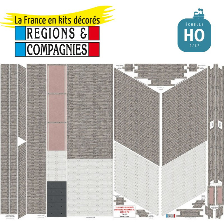 21 Passages planchéiés droits/obliques HO Régions et Compagnies VOI021 - Maketis