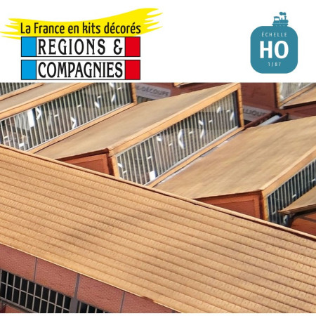 Mechanical tiles (embossed cardboard) HO Régions et Compagnies MAT001 - Maketis