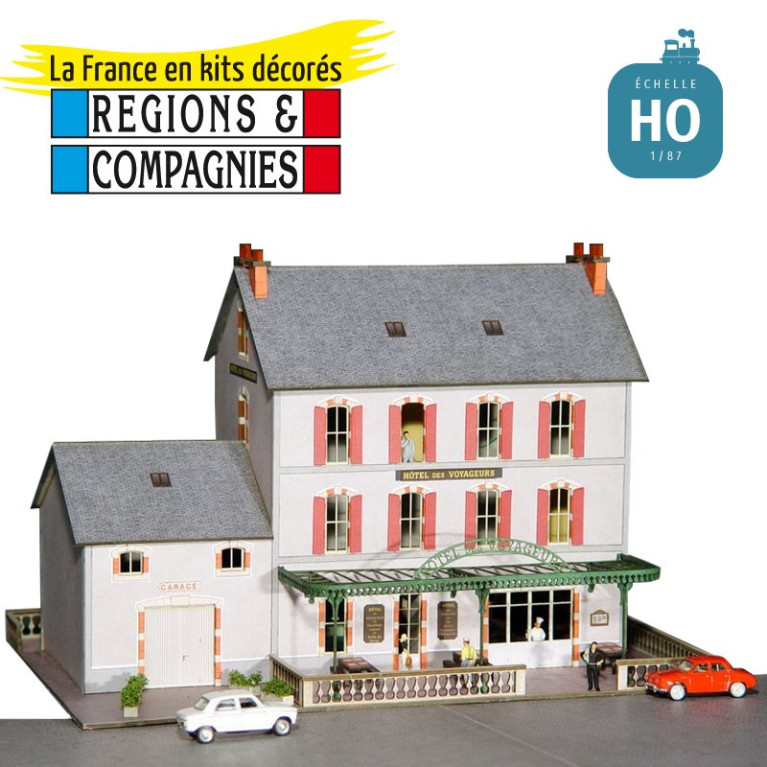 Immeuble droit (Hôtel des Voyageurs) HO Régions et Compagnies VIL026 - Maketis Immeuble droit (Hôtel des Voyageurs) HO Régions et Compagnies VIL026 - Maketis