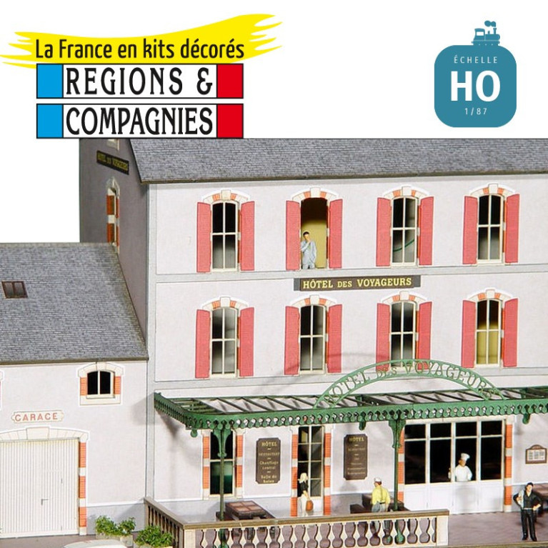 Immeuble droit (Hôtel des Voyageurs) HO Régions et Compagnies VIL026 - Maketis Immeuble droit (Hôtel des Voyageurs) HO Régions et Compagnies VIL026 - Maketis