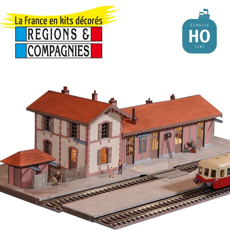 Bahnhof PO/PLM/EST (Estissac / Fay-aux-loges / Savigny) HO Régions et Compagnies GAR406 - Maketis