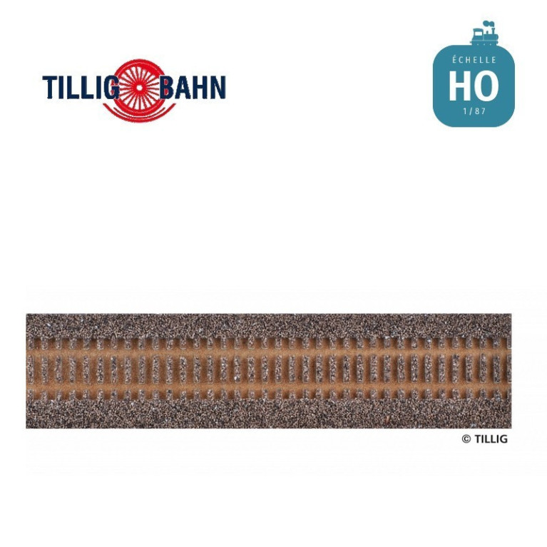Semelle ballastée HO STYROSTONE brune 950 mm traverses bois Tillig 86509 - Maketis Semelle ballastée HO STYROSTONE brune 950 mm traverses bois Tillig 86509 - Maketis