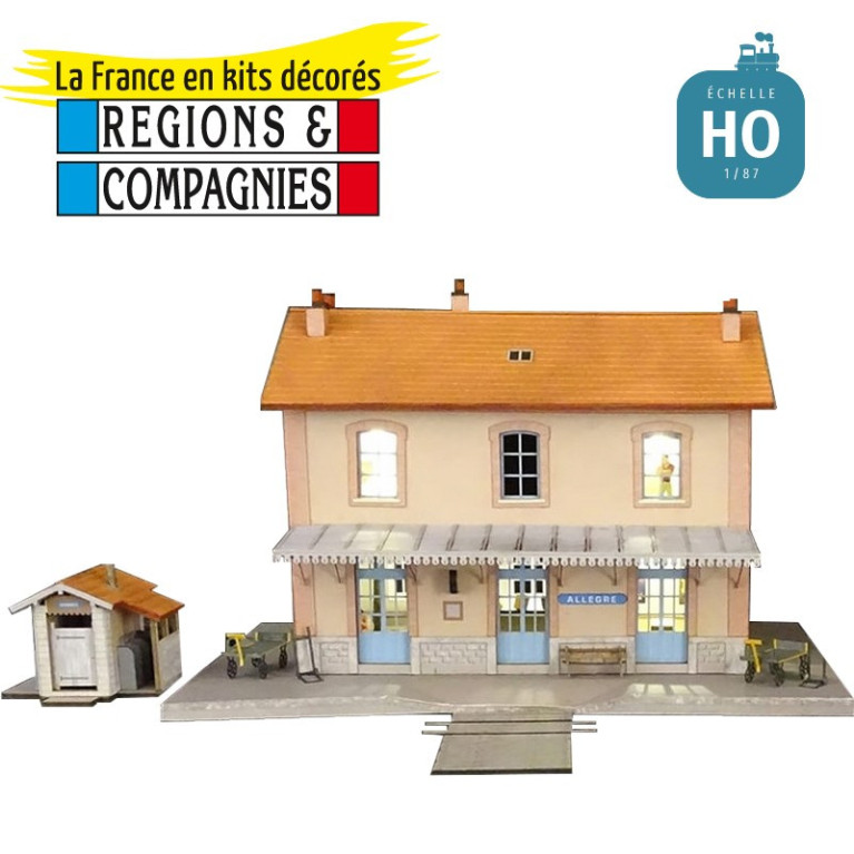 Train Station PLM 3 doors + wc (Sincey-les-Rouvray) HO Régions et Compagnies GAR601 - Maketis