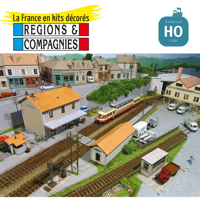 Train Station PLM 3 doors + wc (Sincey-les-Rouvray) HO Régions et Compagnies GAR601 - Maketis