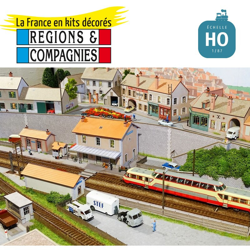 Train Station PLM 3 doors + wc (Sincey-les-Rouvray) HO Régions et Compagnies GAR601 - Maketis