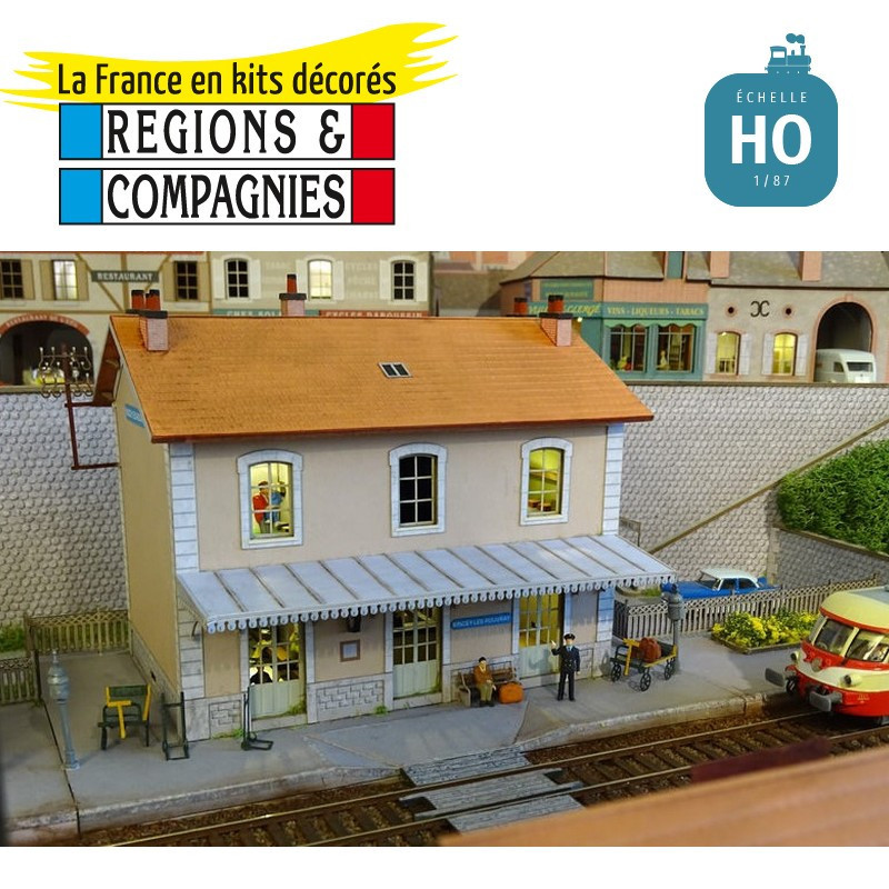 Train Station PLM 3 doors + wc (Sincey-les-Rouvray) HO Régions et Compagnies GAR601 - Maketis