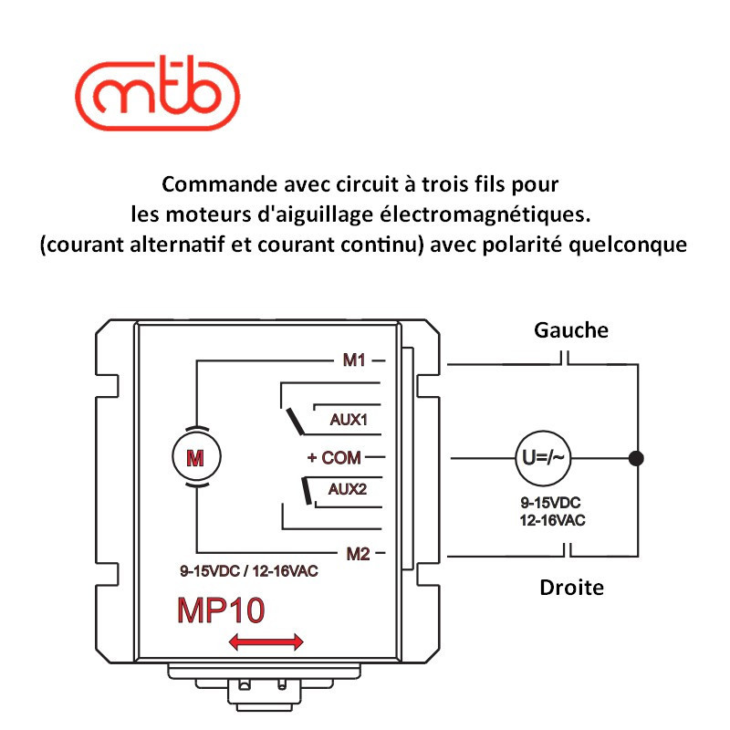 Model railway motor switch MP10 MTB - Maketis